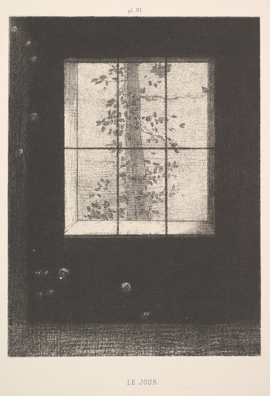 Día Le Jour, de la serie, Dreams Songes, placa VI, 1891 de Odilon Redon