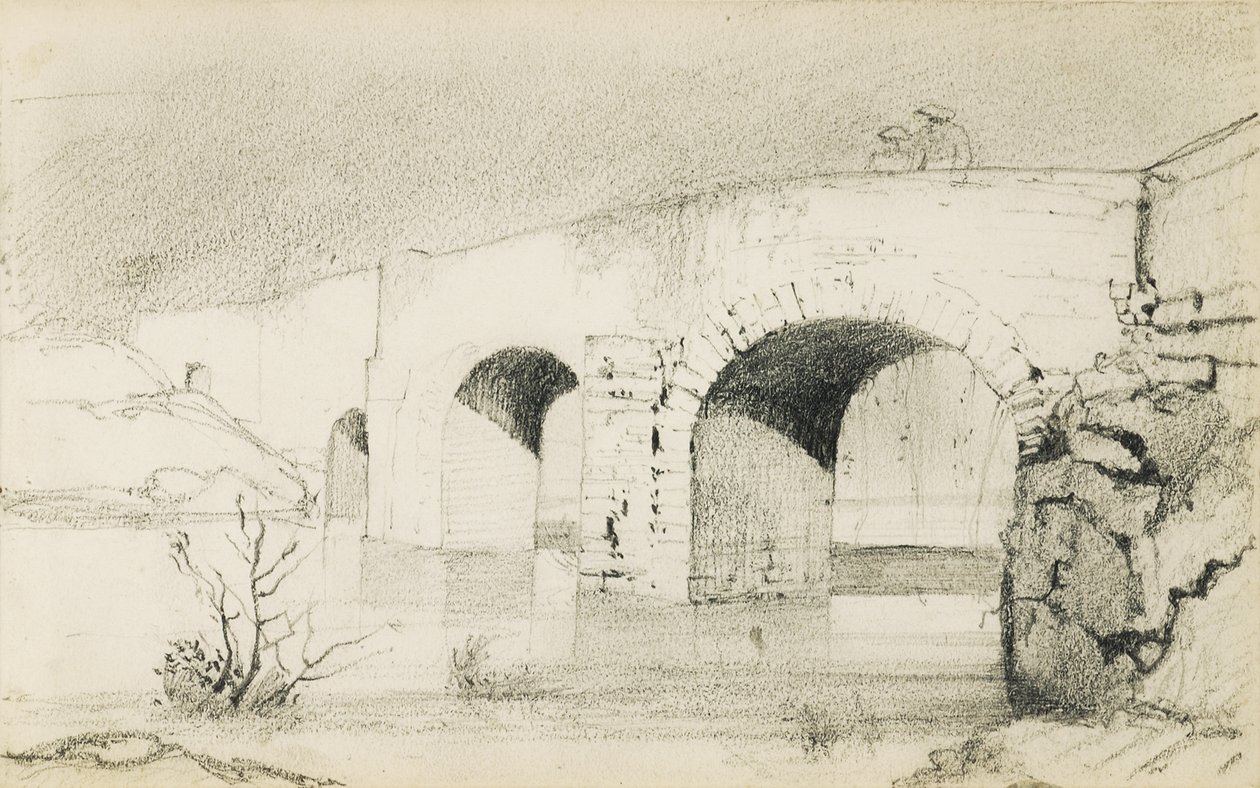 Dibujo de un álbum titulado "El País Vasco", 1862-63 de Odilon Redon