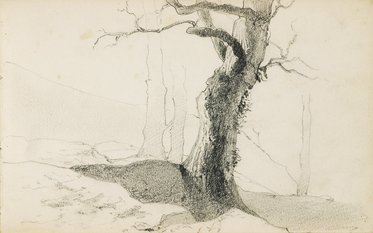 Dibujo de un álbum titulado "El País Vasco", 1862-63 de Odilon Redon