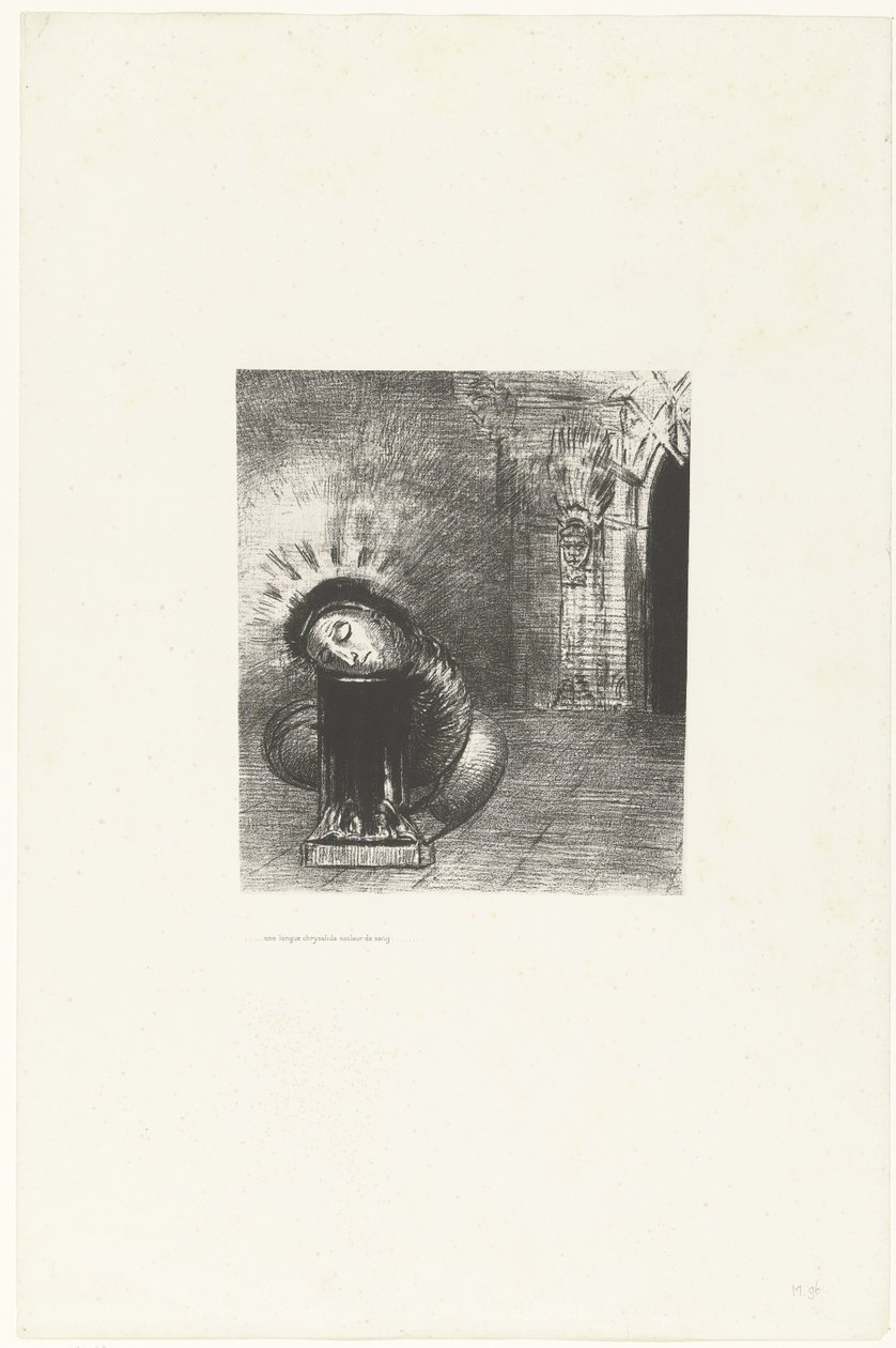 Un pop largo del color de la sangre ...une longue chrysalide couleur de sang... Tentation de Saint-Antoine (2) (título de la serie) Tentación de San Antonio (título de la serie) de Odilon Redon