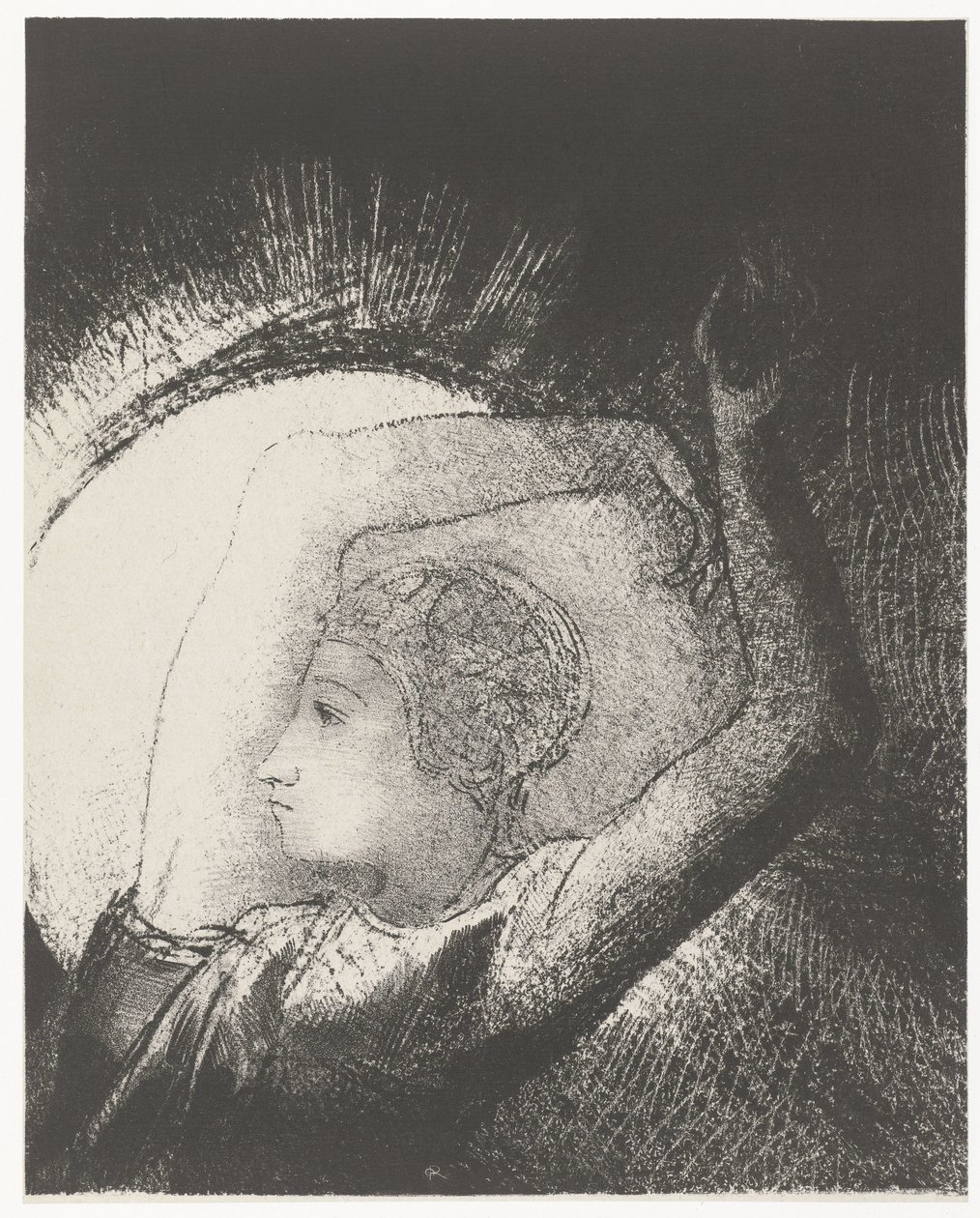 Una mujer vestida de sol ...une femme revêtue du Soleil (título sobre objeto) Apocalipsis de Saint-Jean (título de la serie) Apocalipsis de Juan (título de la serie) de Odilon Redon
