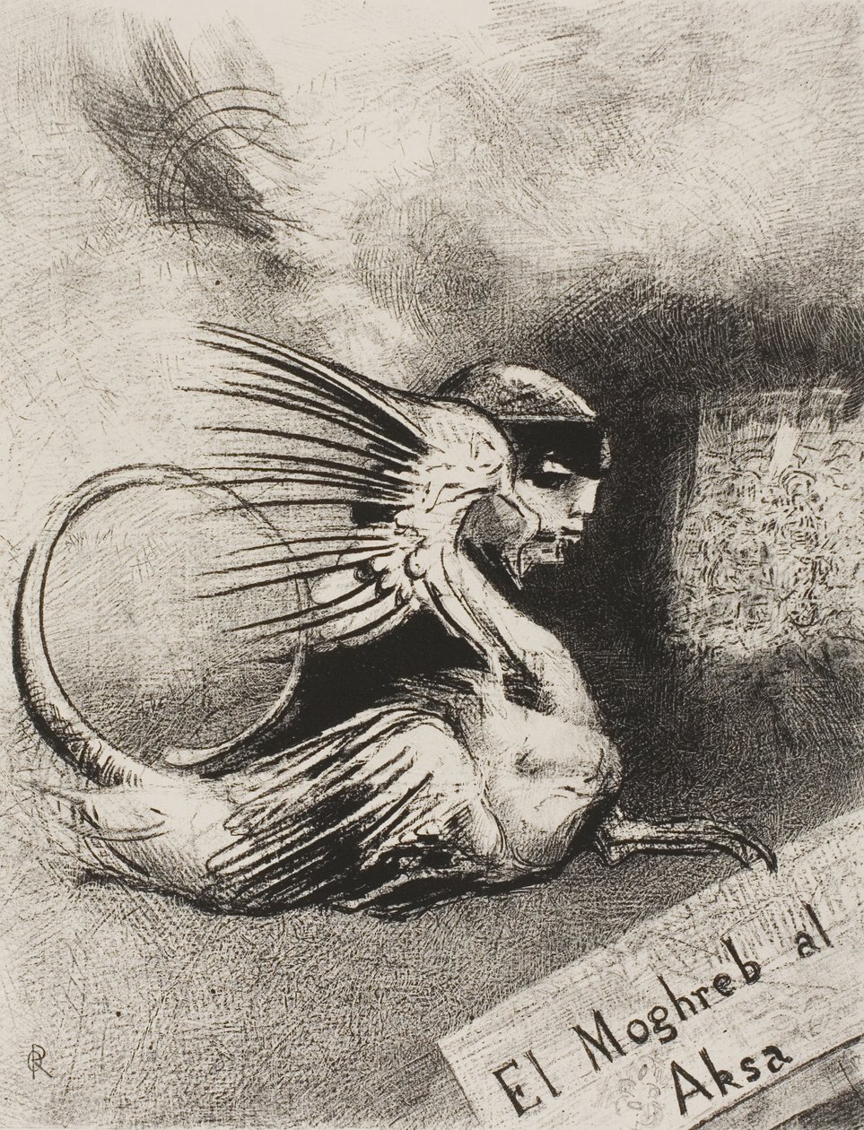 Frontispicio para El Moghreb al Aksa de Edmond Picard de Odilon Redon