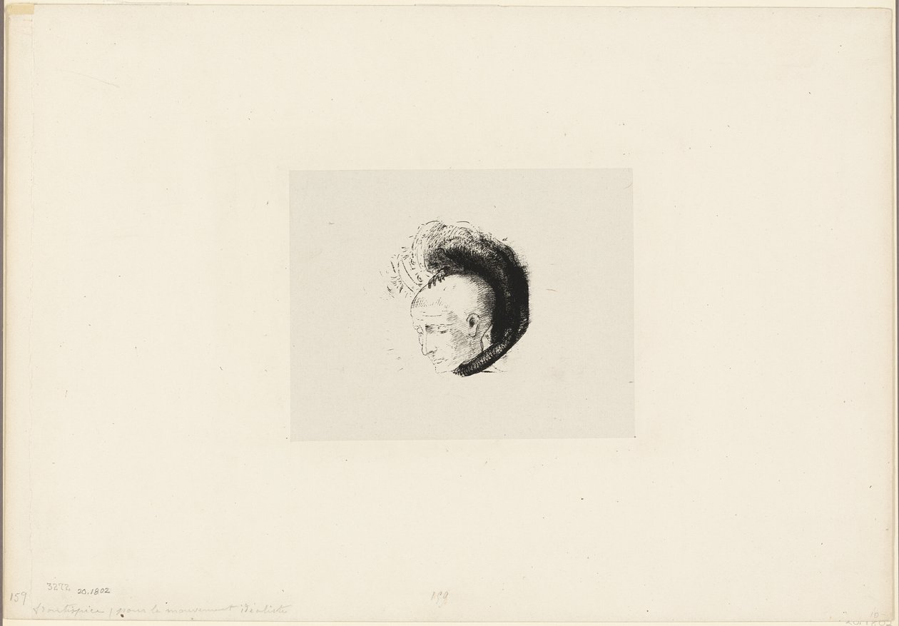 Frontispicio de Le mouvement idéaliste en peinture (El movimiento idealista en la pintura) de André Mellerio de Odilon Redon