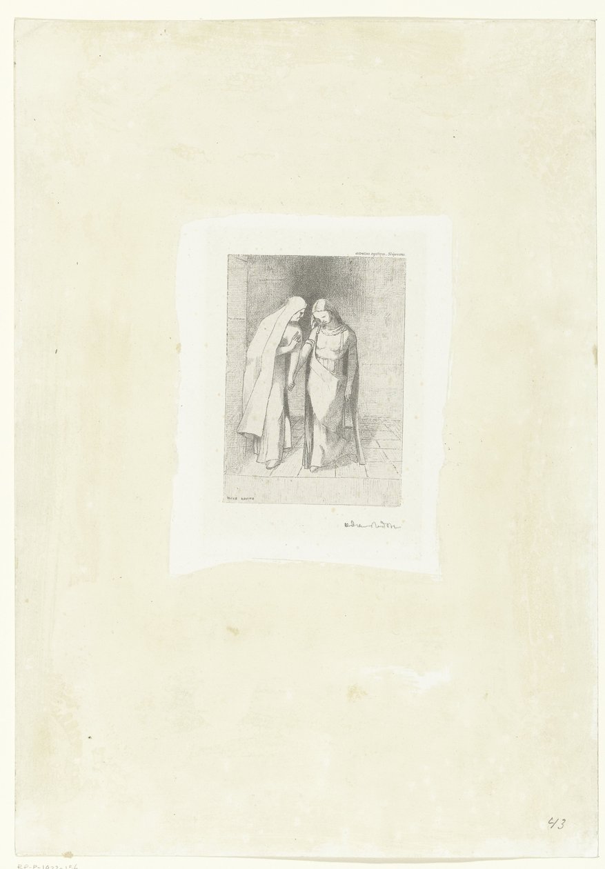 Conversación misteriosa Entretien mystique (título sobre objeto) de Odilon Redon
