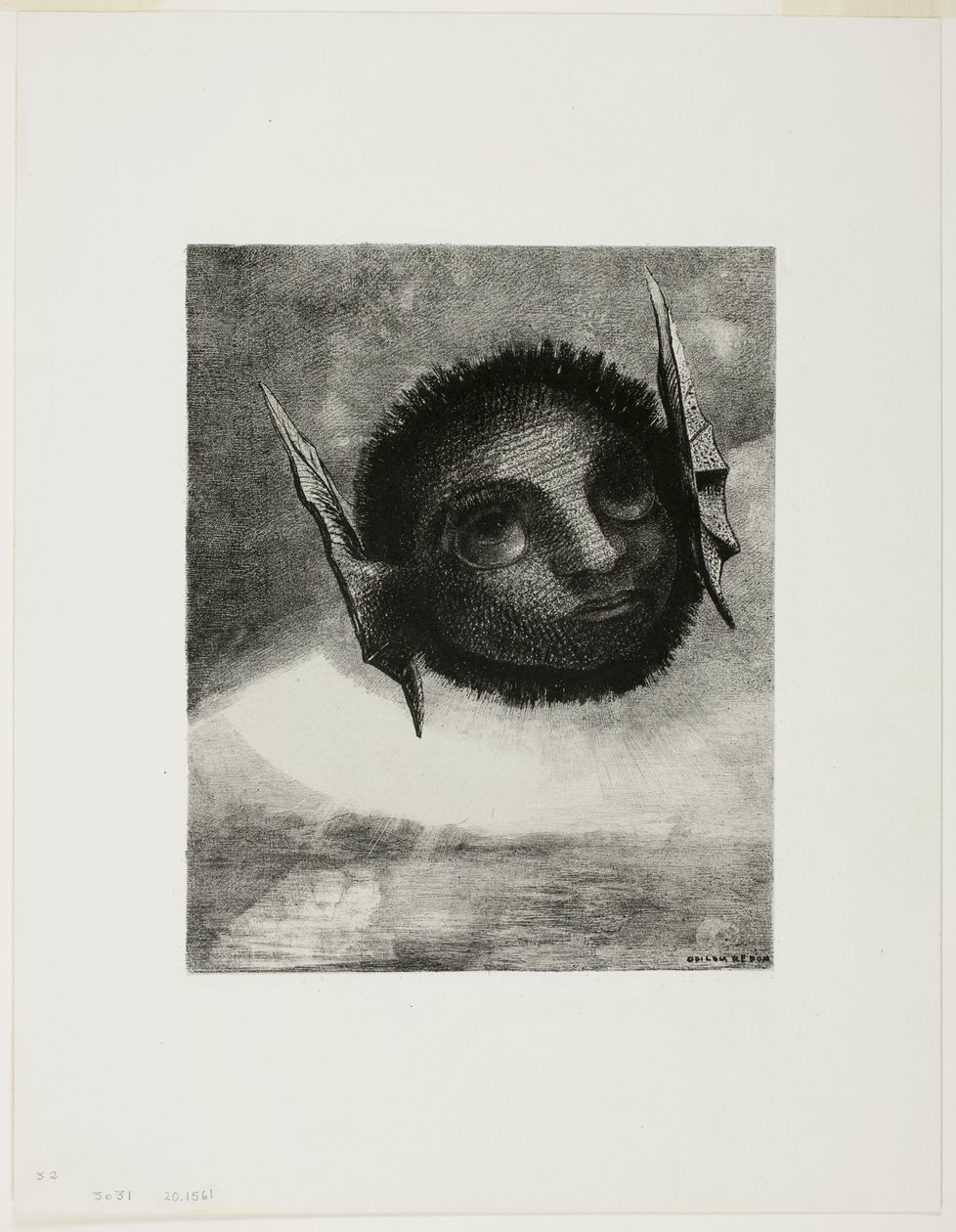Gnomo, placa seis de En sueños de Odilon Redon