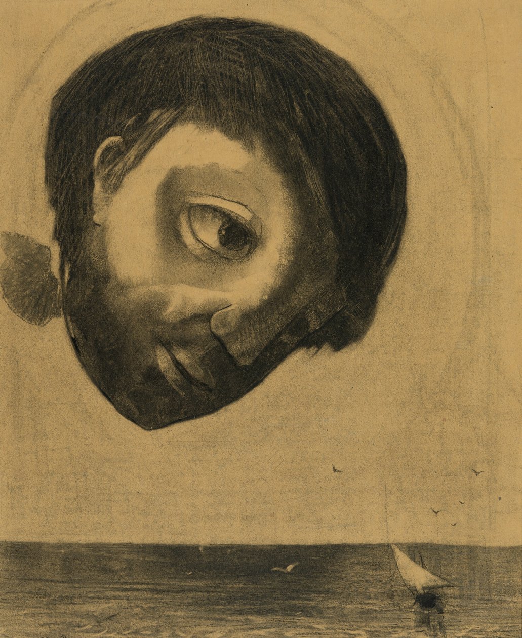 Espíritu Guardián de las Aguas, 1878 de Odilon Redon