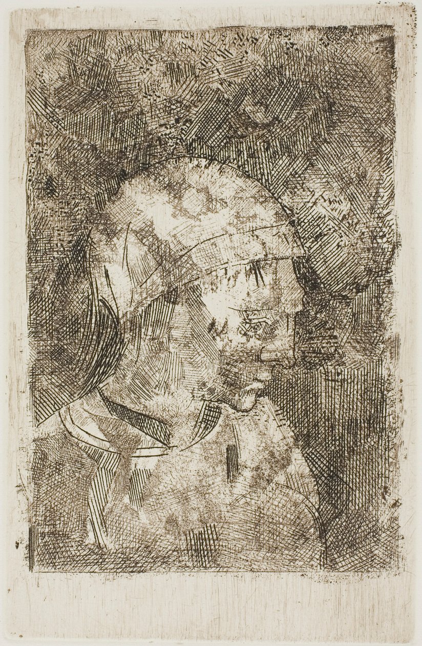 Cabeza de una joven (Título del compilador) de Odilon Redon