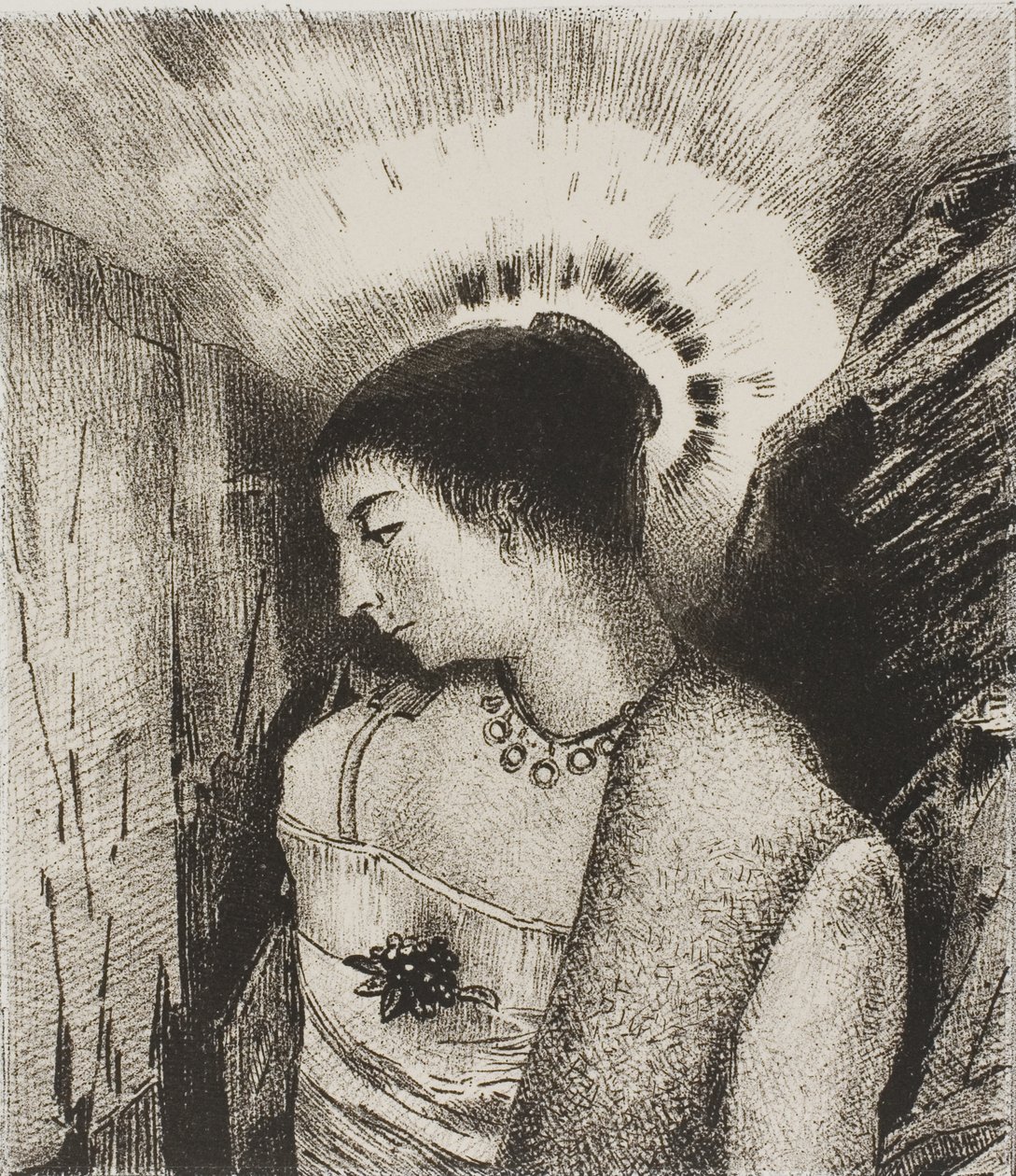 Aquí está la Buena Diosa, la Madre Ideana de las Montañas, placa 15 de 24 de Odilon Redon