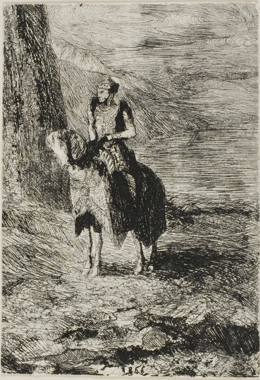 Jinete esperando de Odilon Redon