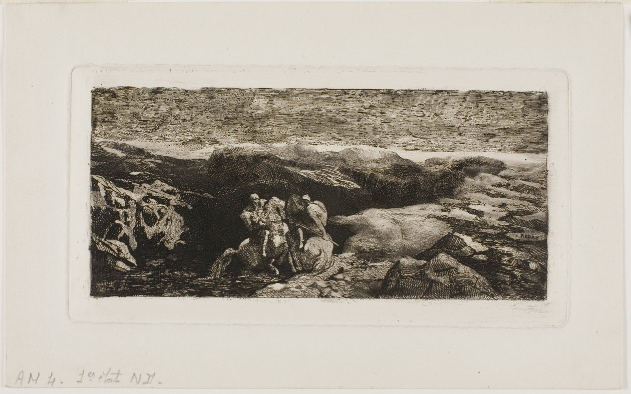 Jinetes en Combate de Odilon Redon