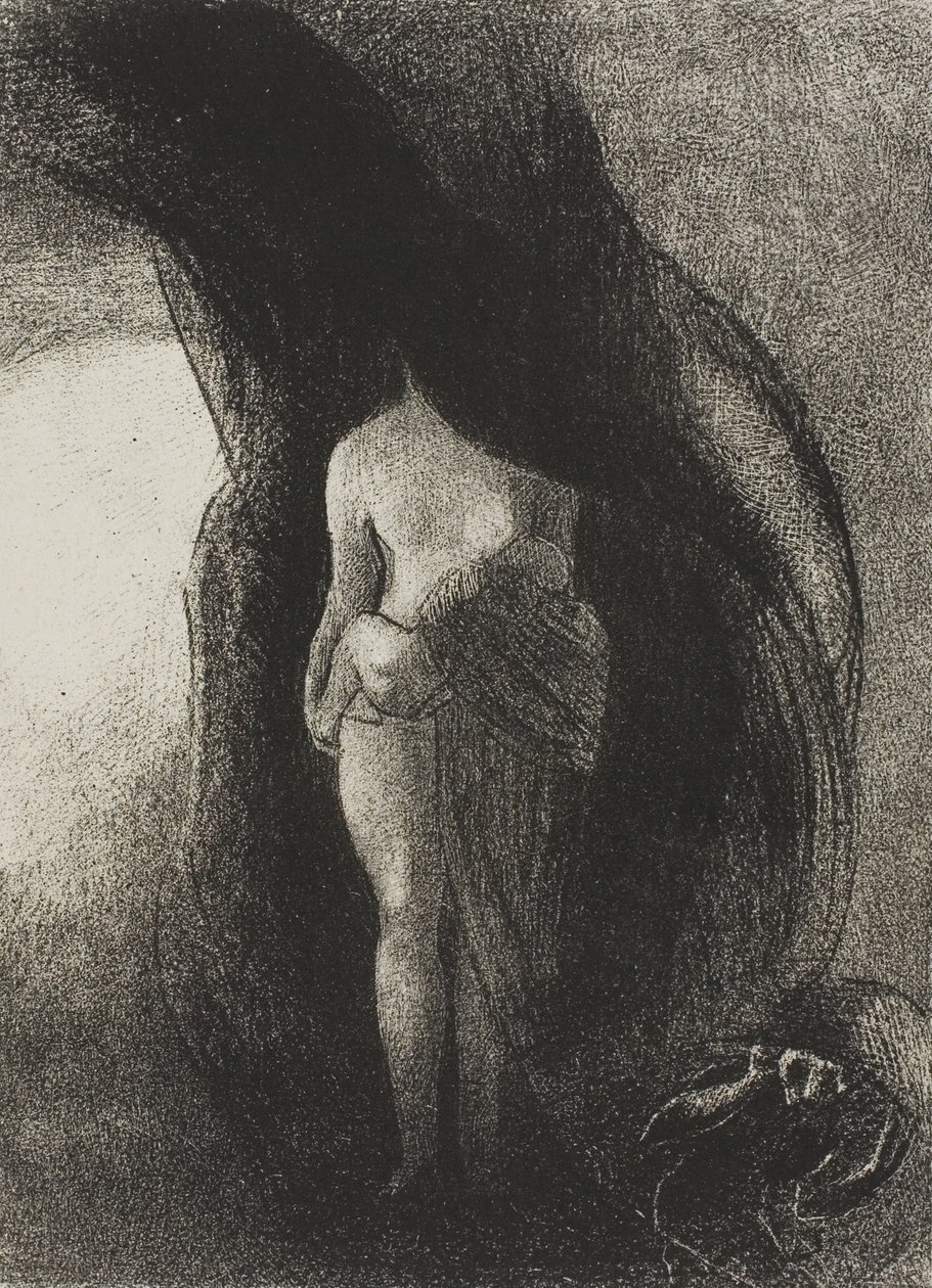 ¡Sigo siendo la Gran Isis! ¡Nadie ha levantado mi velo! ¡Mi descendencia es el Sol!, lámina 16 de 24 de Odilon Redon