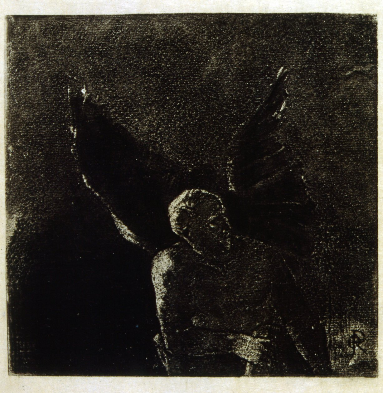 Ilustración de Odilon Redon para "Les Fleurs du Mal" de Baudelaire. 1891. de Odilon Redon