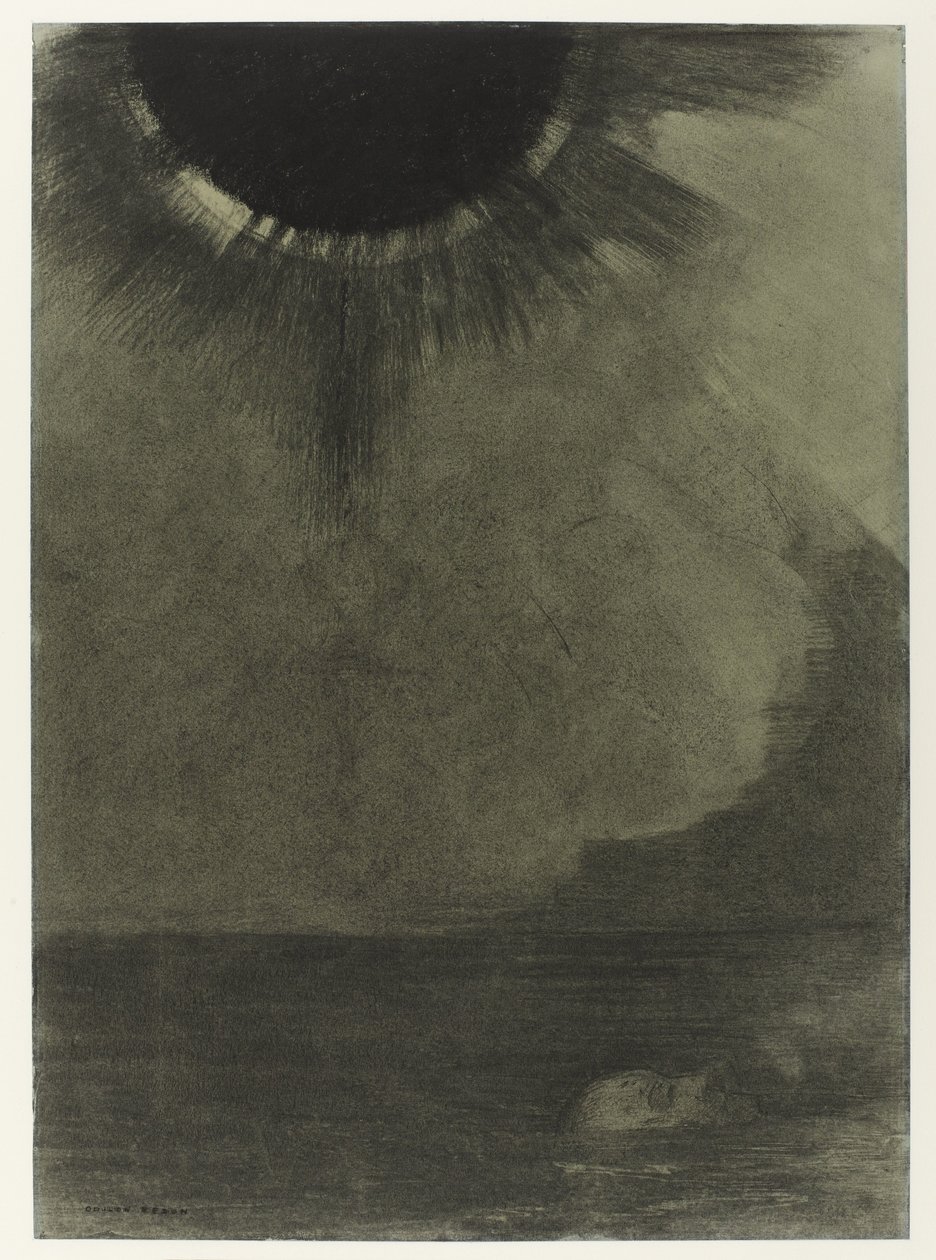 Le Noyé
Ahogándose en el agua, a la luz de la luna de Odilon Redon