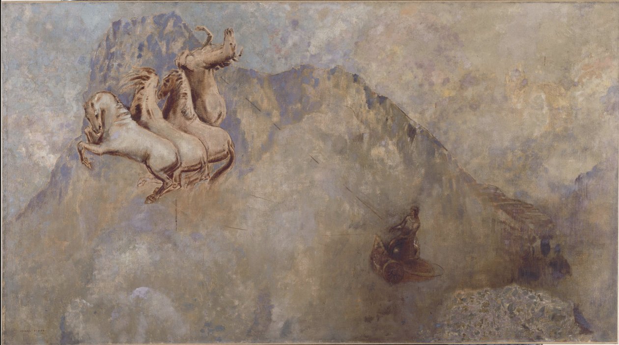 El carro del Sol, hacia 1910 (óleo sobre lienzo) de Odilon Redon
