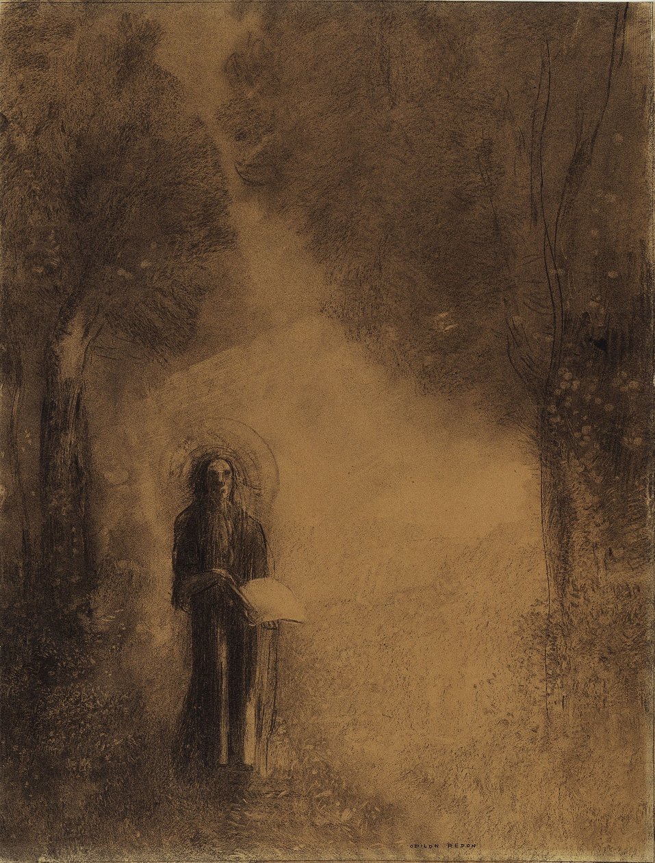 El paseante, estudio para «Buda caminante» de Odilon Redon