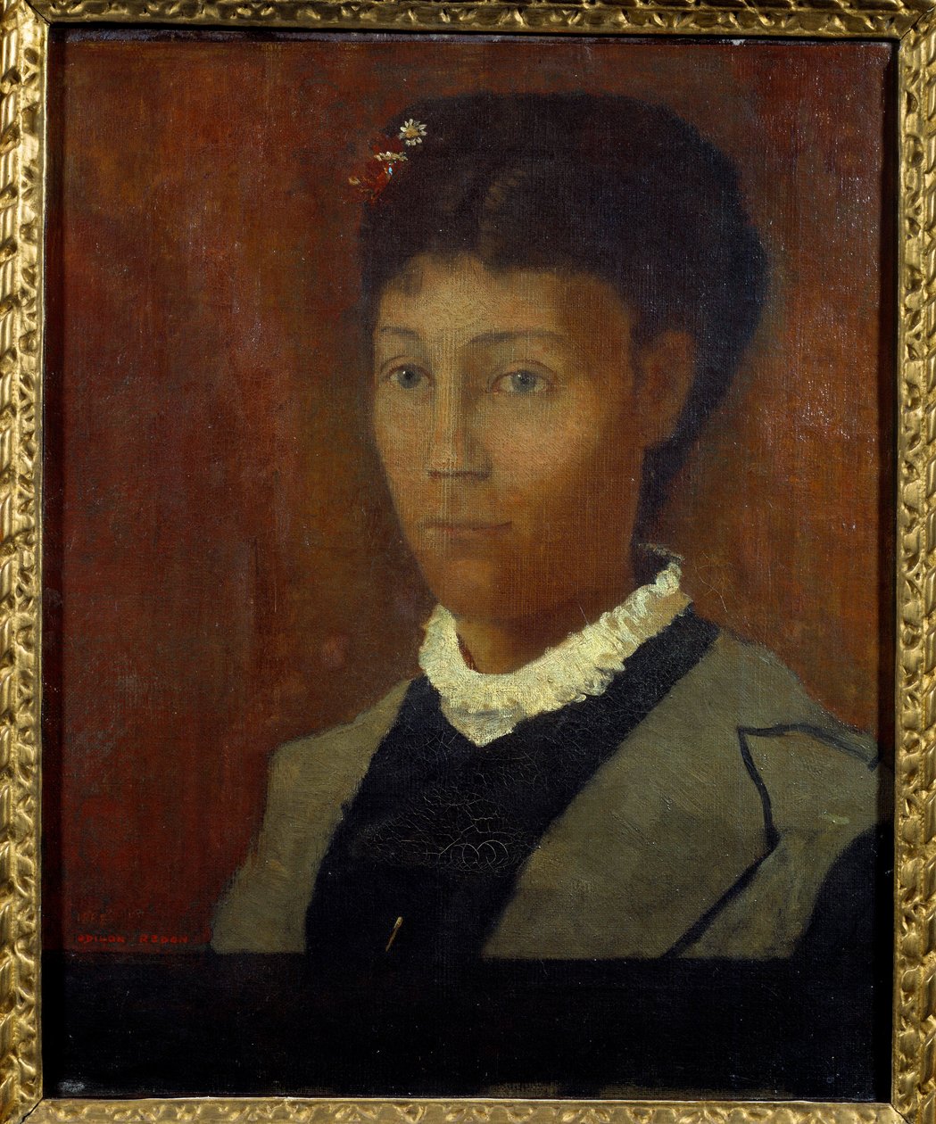 Madame Odilon Redon Retrato de Camille Redon de soltera Falte (1853-1923) de Odilon Redon