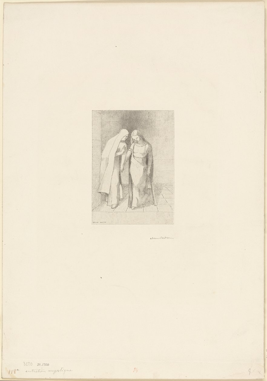 Conversación mística de Odilon Redon