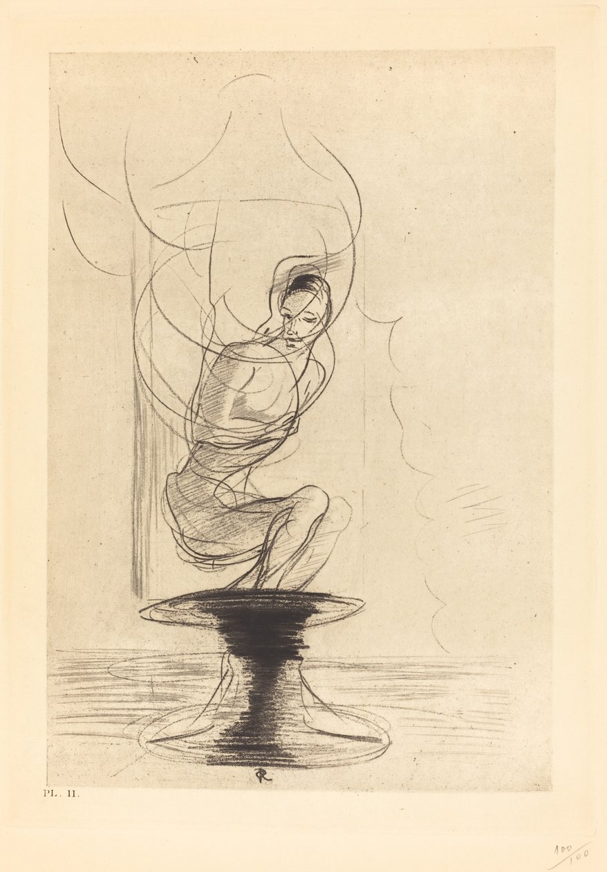 A veces se encuentra un viejo frasco que recuerda, de donde surge toda una vida un alma que regresa de Odilon Redon