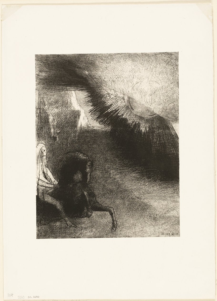 Peregrino del mundo sublunar, lámina 5 de 6 de Odilon Redon