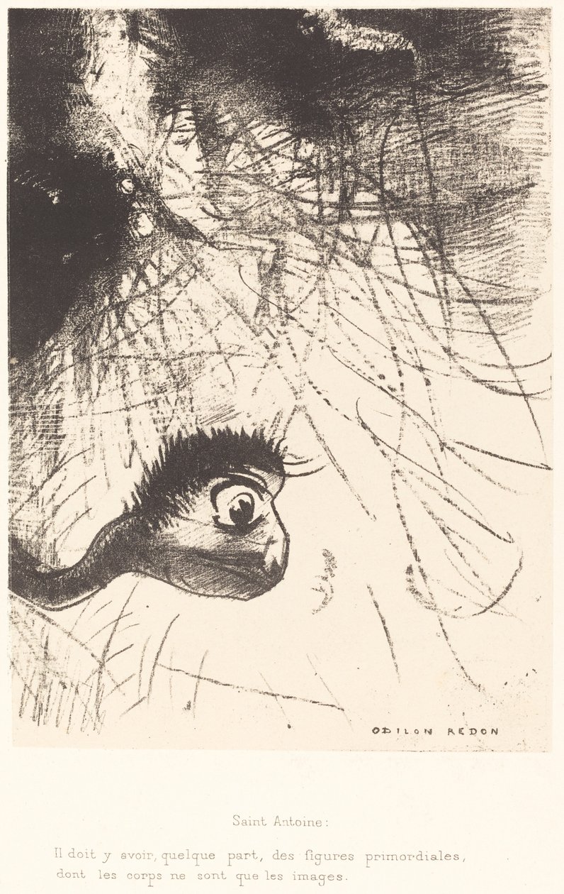 San Antonio: "En algún lugar deben existir formas primordiales cuyos cuerpos son solo imágenes" de Odilon Redon