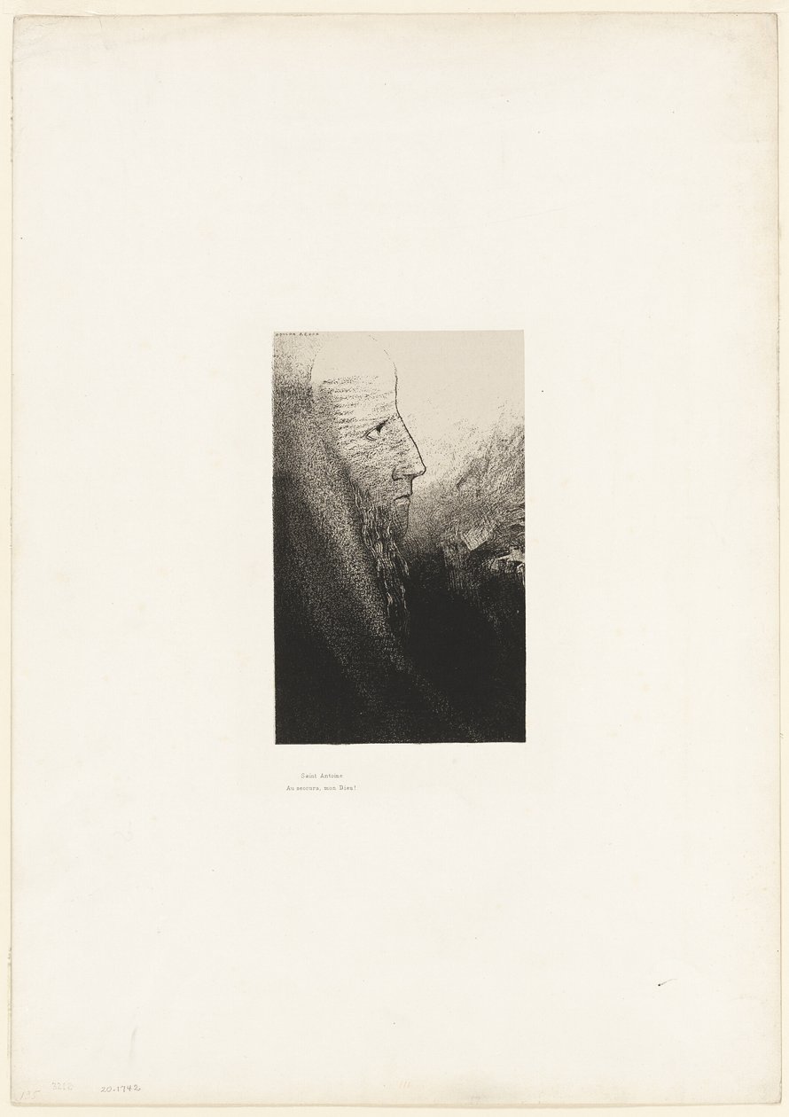 San Antonio: "¡Ayúdame, oh Dios mío!", lámina 2 de 24 de Odilon Redon