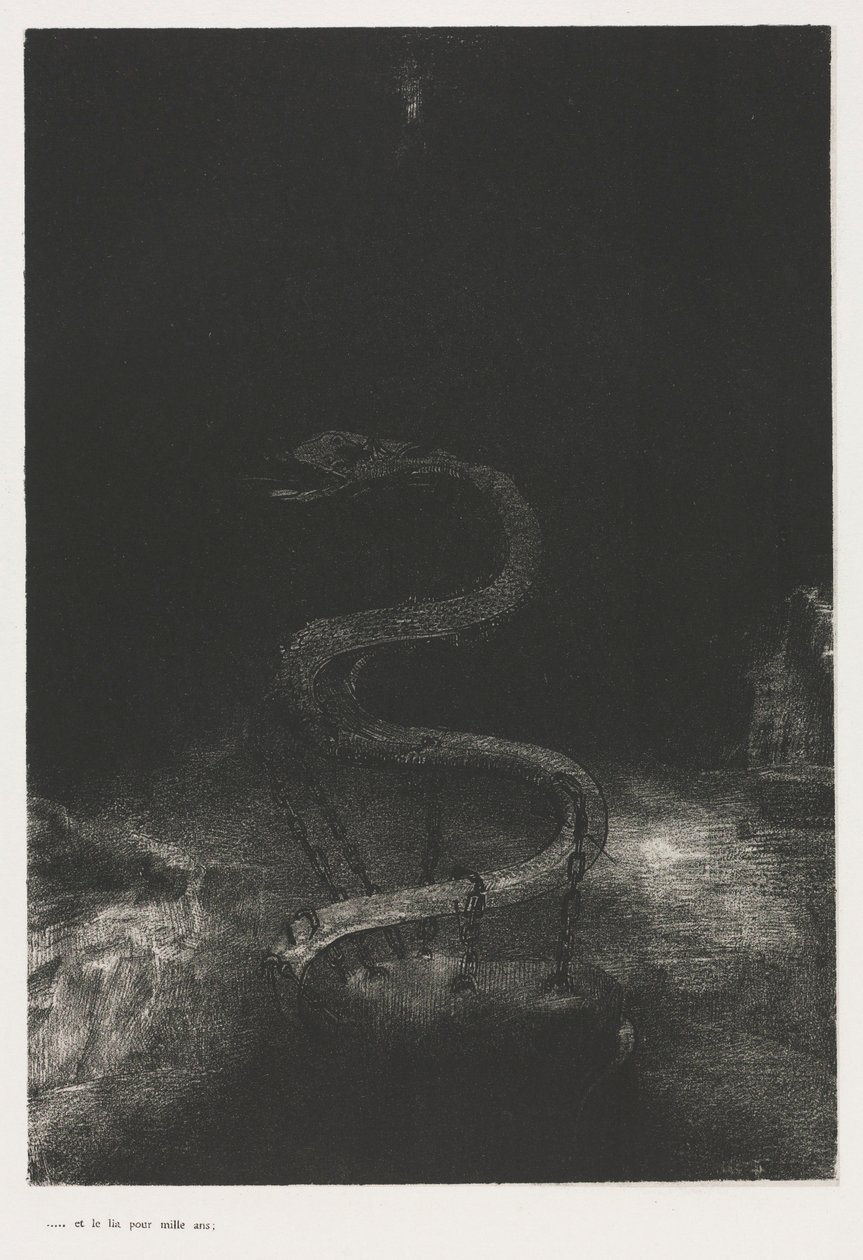 El Apocalipsis de San Juan: Y lo ató por mil años, 1899 de Odilon Redon