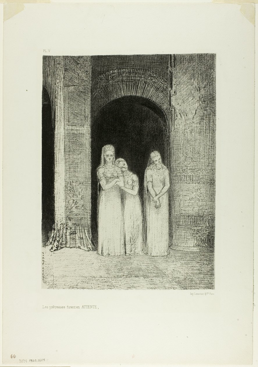 Las sacerdotisas esperaban, de Noche de Odilon Redon