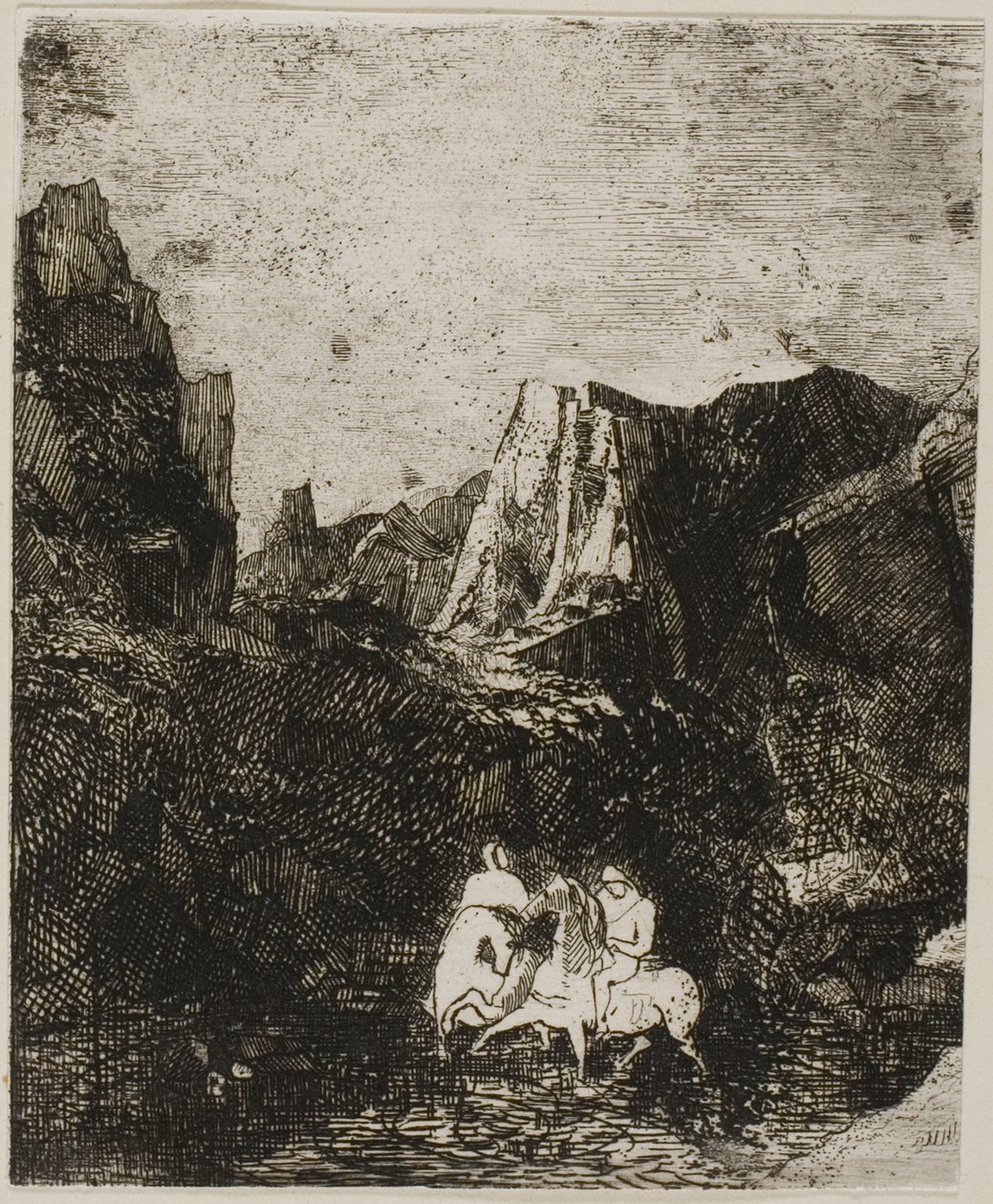 Dos pequeños jinetes de Odilon Redon