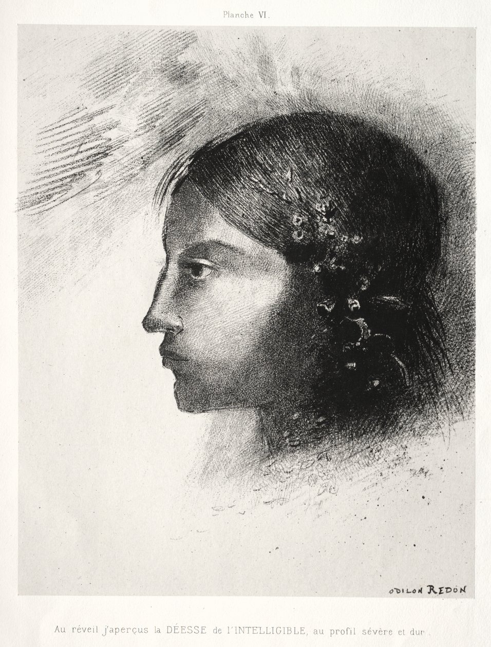 Al despertar vi a la diosa de lo inteligible con su perfil severo y duro de Odilon Redon