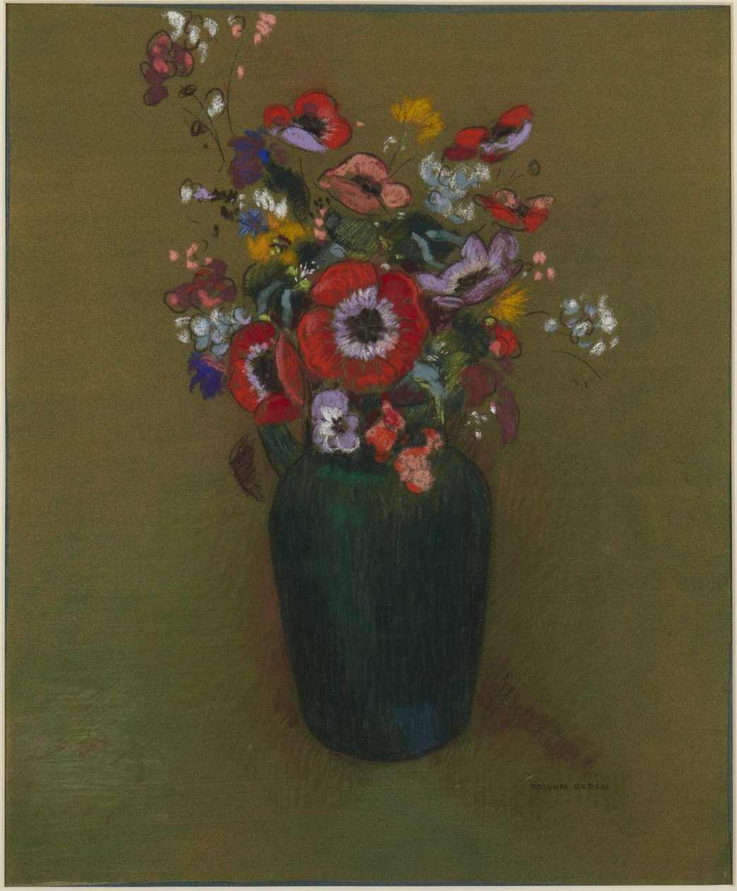 Jarrón con flores de Odilon Redon