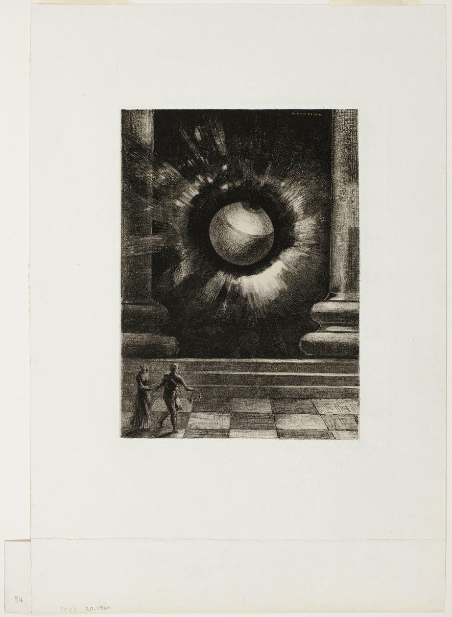 Visión, lámina ocho de En sueños de Odilon Redon