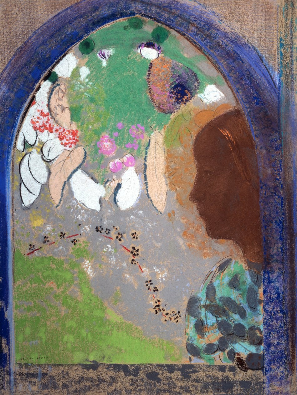 Mujer en la ventana, 1903-1908 de Odilon Redon