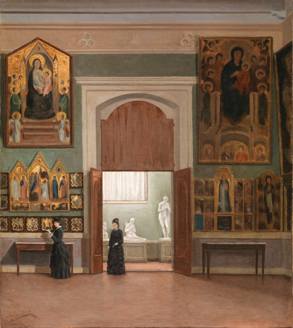 En la Galería de la Academia por Odoardo Borrani de Odoardo Borrani