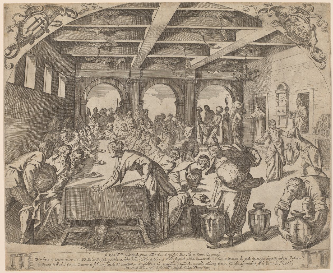 Las Bodas de Caná de Odoardo Fialetti after Jacopo Tintoretto