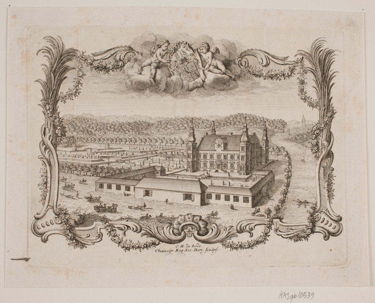 Engelsholm cerca de Vejle de Odvardt Helmoldt de Lode