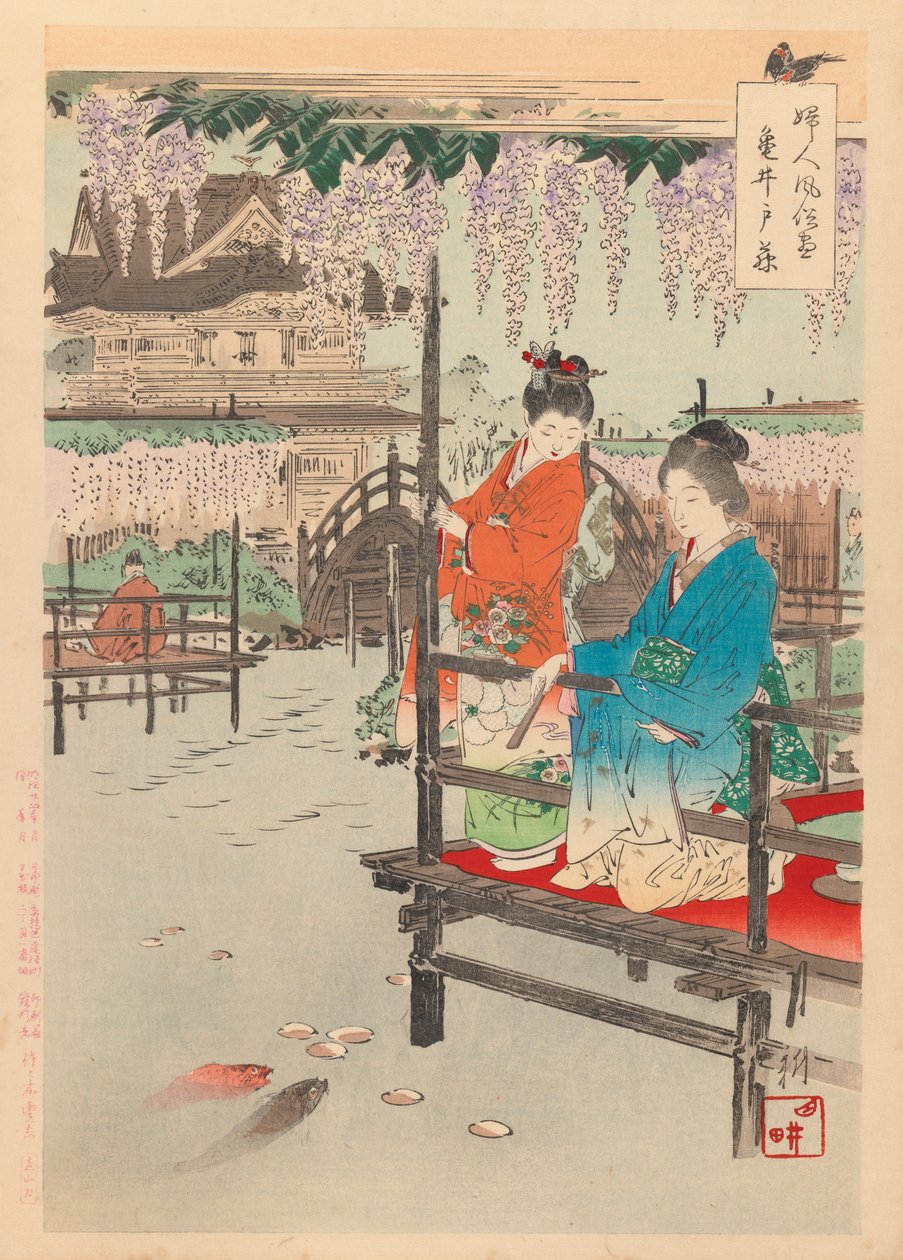 Impresión de la serie Costumbres y modales de las mujeres, 1891-92 de Ogata Gekko