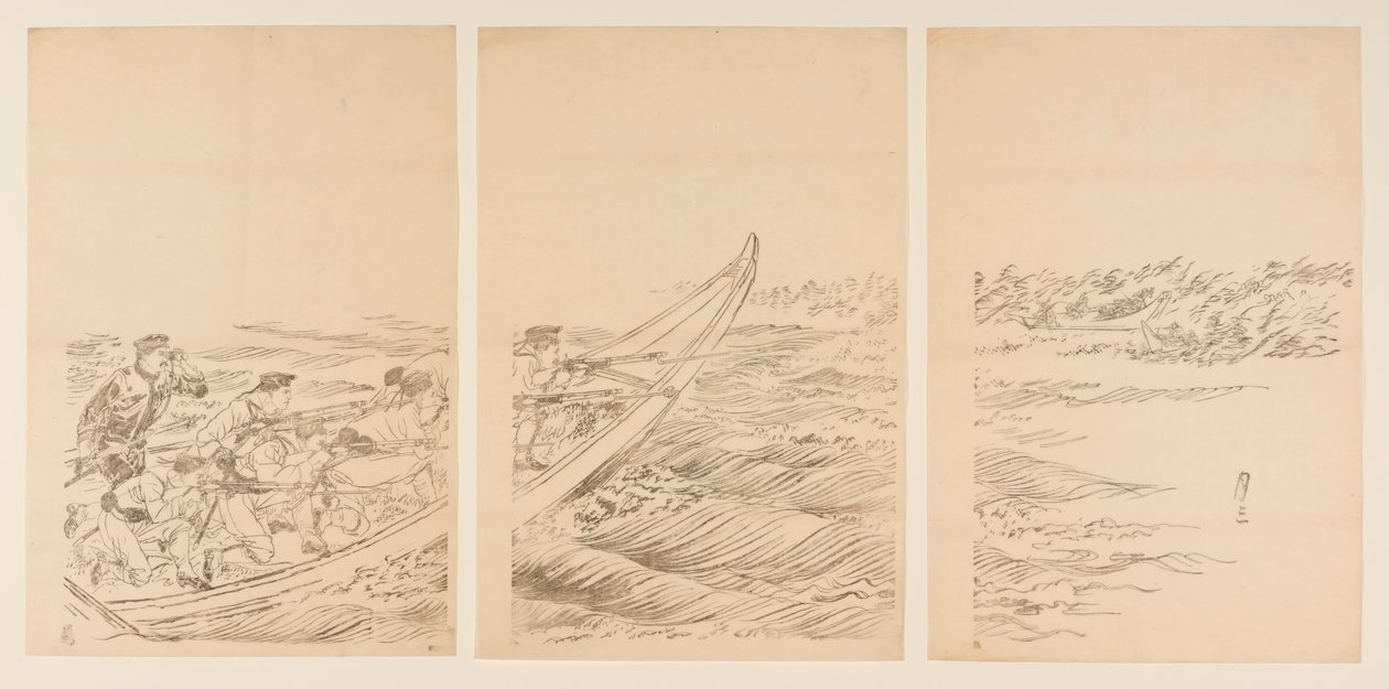 Un conflicto en el río Yalu de Ogata Gessan