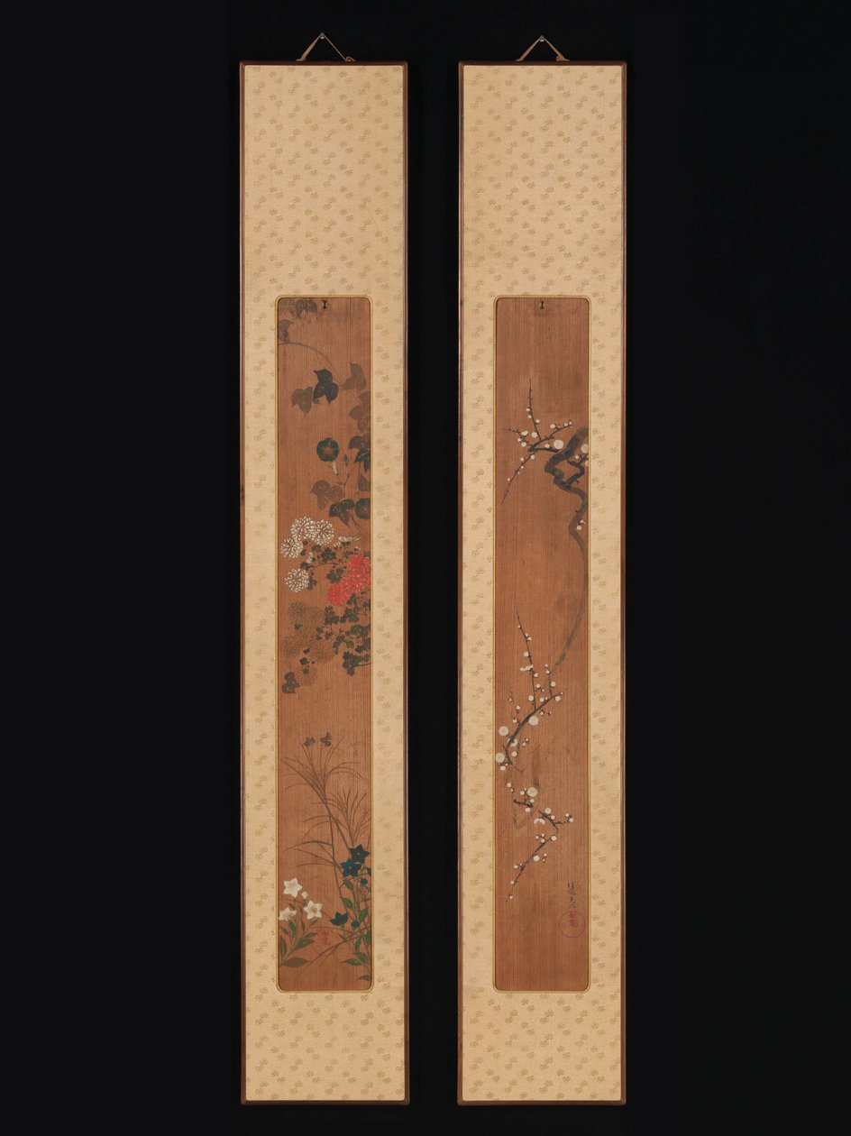 Blumen des Frühlings und Herbstes de Ogata Korin