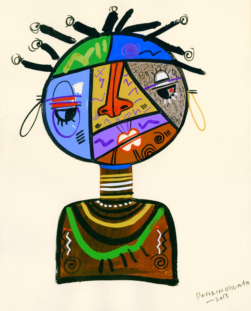 El Rostro Audaz del Tiempo, 2013 de Oglafa Ebitari Perrin