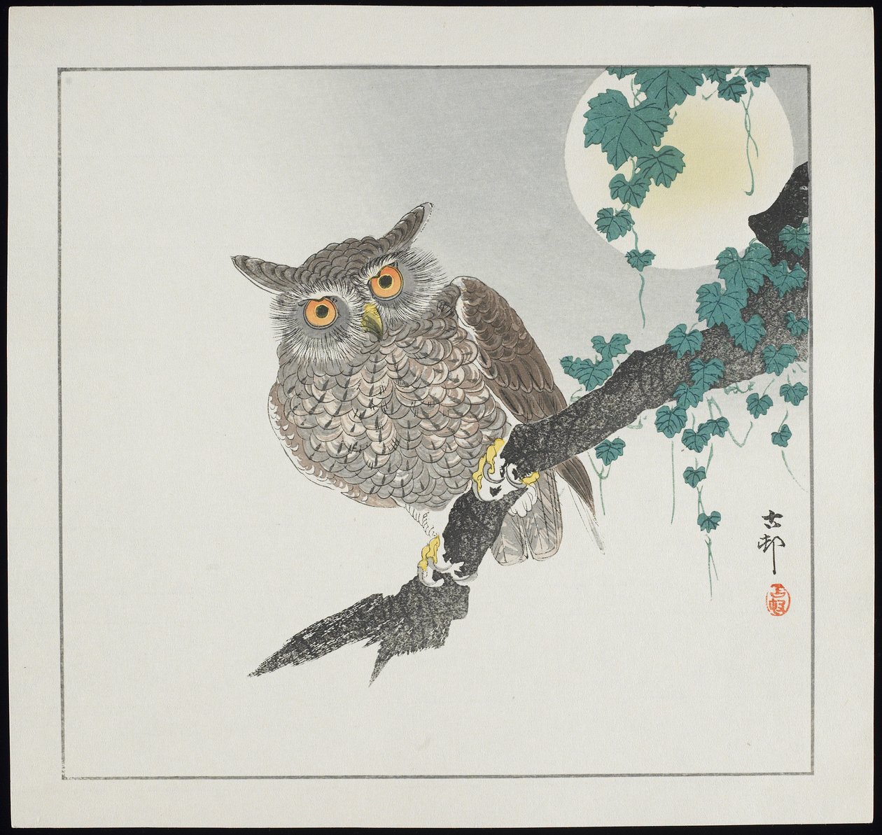 Búho, antes de 1912 de Ohara Koson