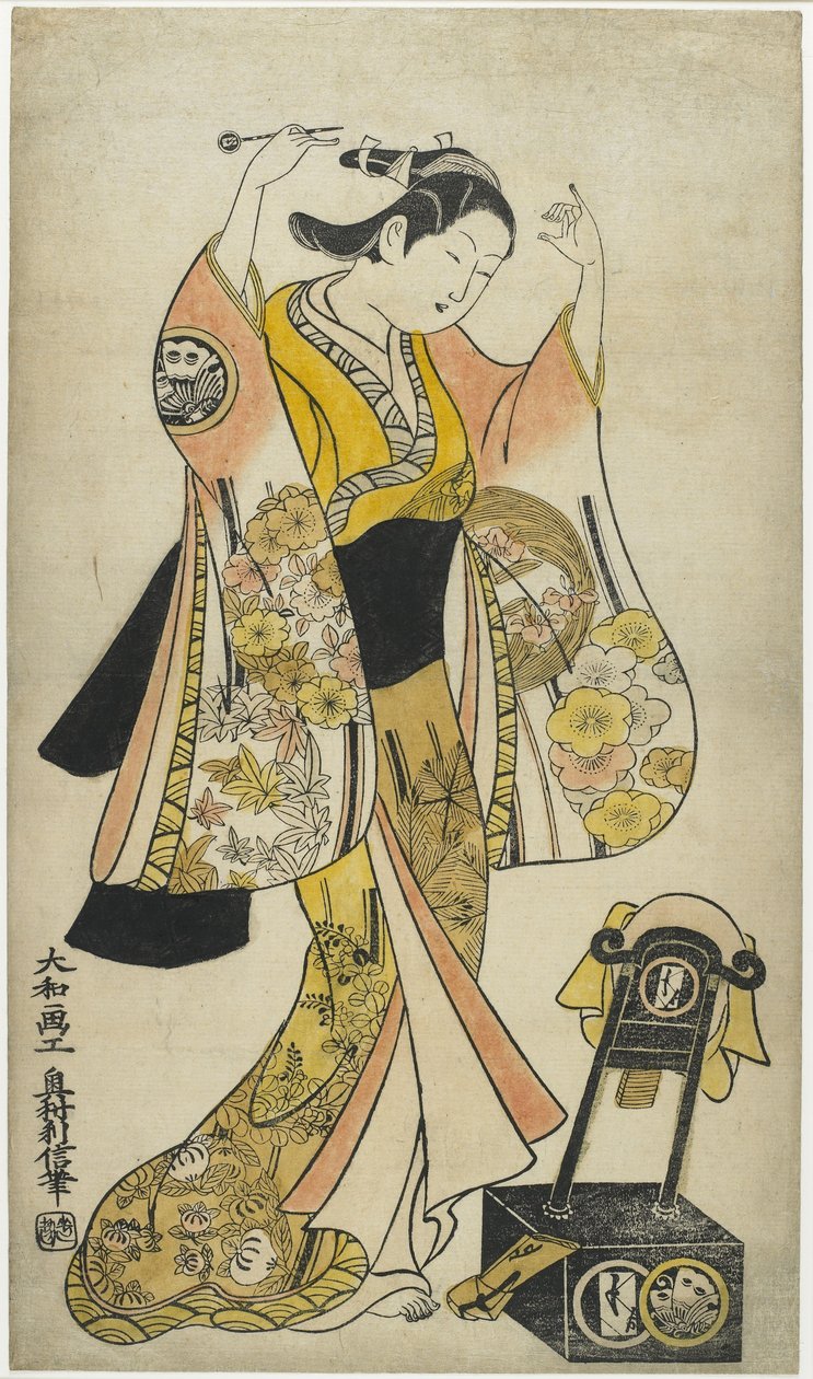 Sanjo Kantaro II como Yaoya Oshichi, 1718 de Okumura Toshinobu