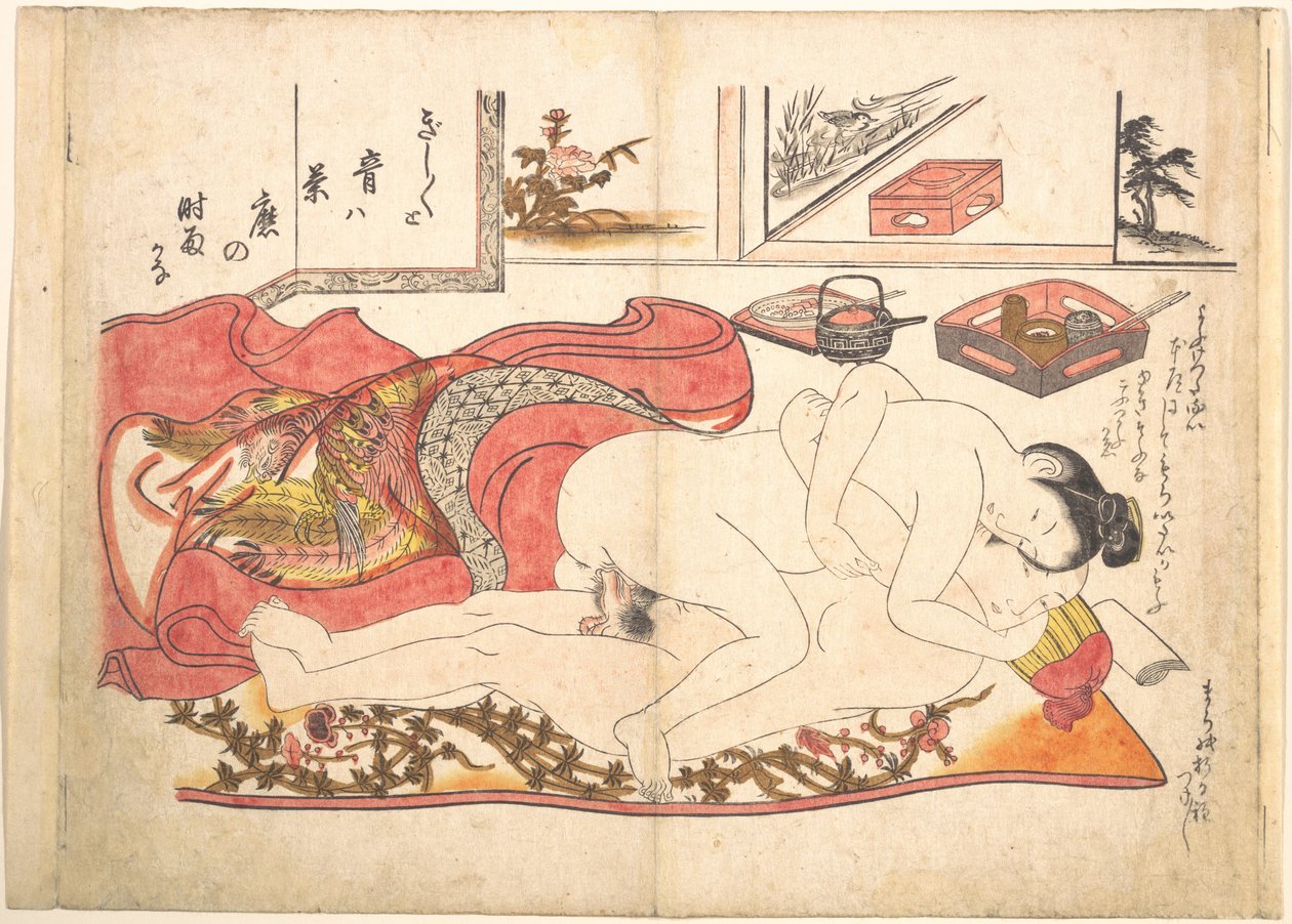 Escena en el dormitorio de Okumura Masanobu