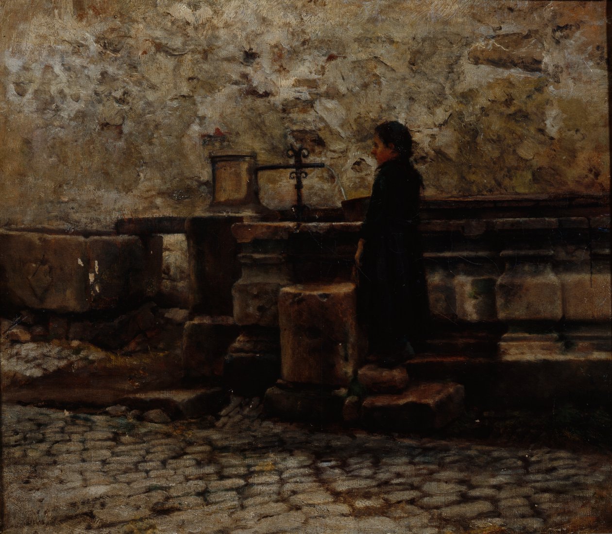 Desde Rothenburg (óleo sobre lienzo) de Olav Rusti