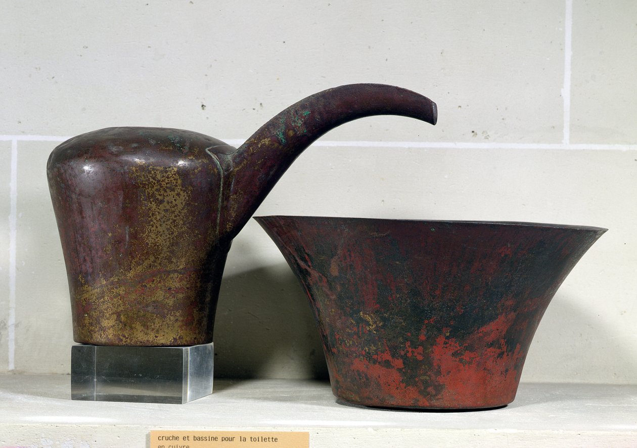 Jarra y palangana de Old Kingdom Egyptian