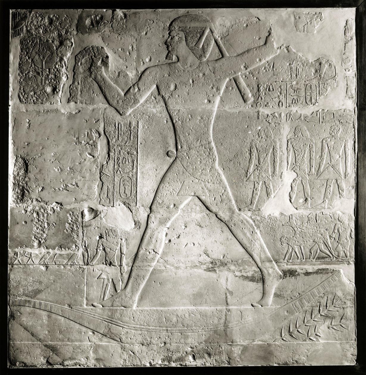 Noble cazando en el Nilo, 2600-2500 a.C. (caliza) de Old Kingdom Egyptian