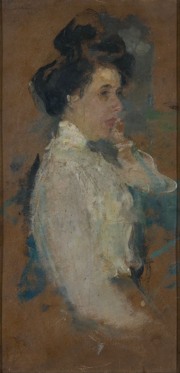 Retrato de estudio de una mujer de Olga Boznanska