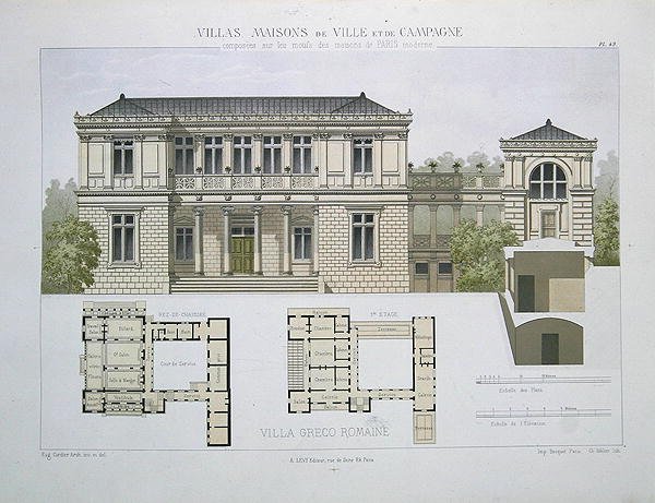Villa Greco Romana, grabado por Walter, lámina 49 de 