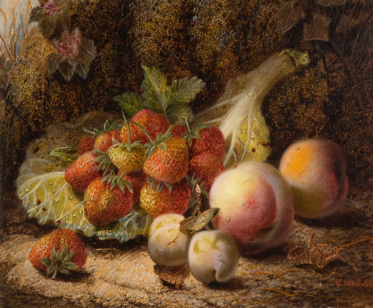 Naturaleza muerta con fresas, 1916 de Oliver Clare
