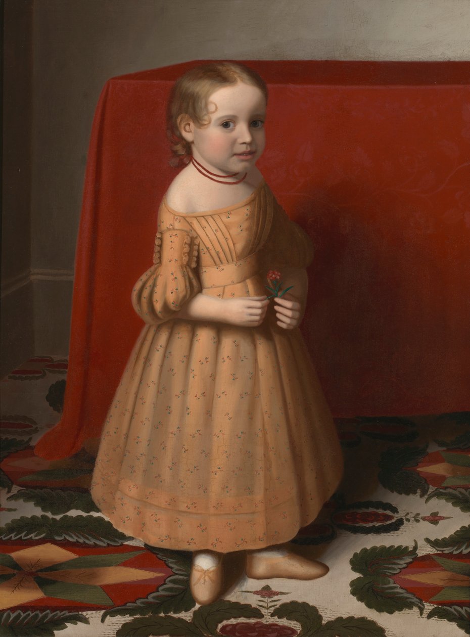 Retrato de una joven con rosa de Oliver Tarbell Eddy