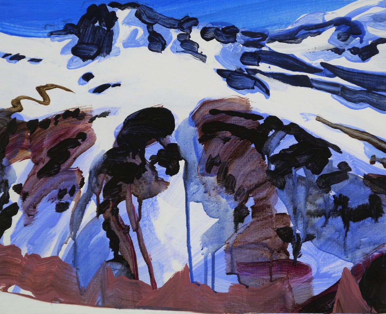 Leukerbad 25, 2012 (acrílico sobre lienzo) de Olivier Morel